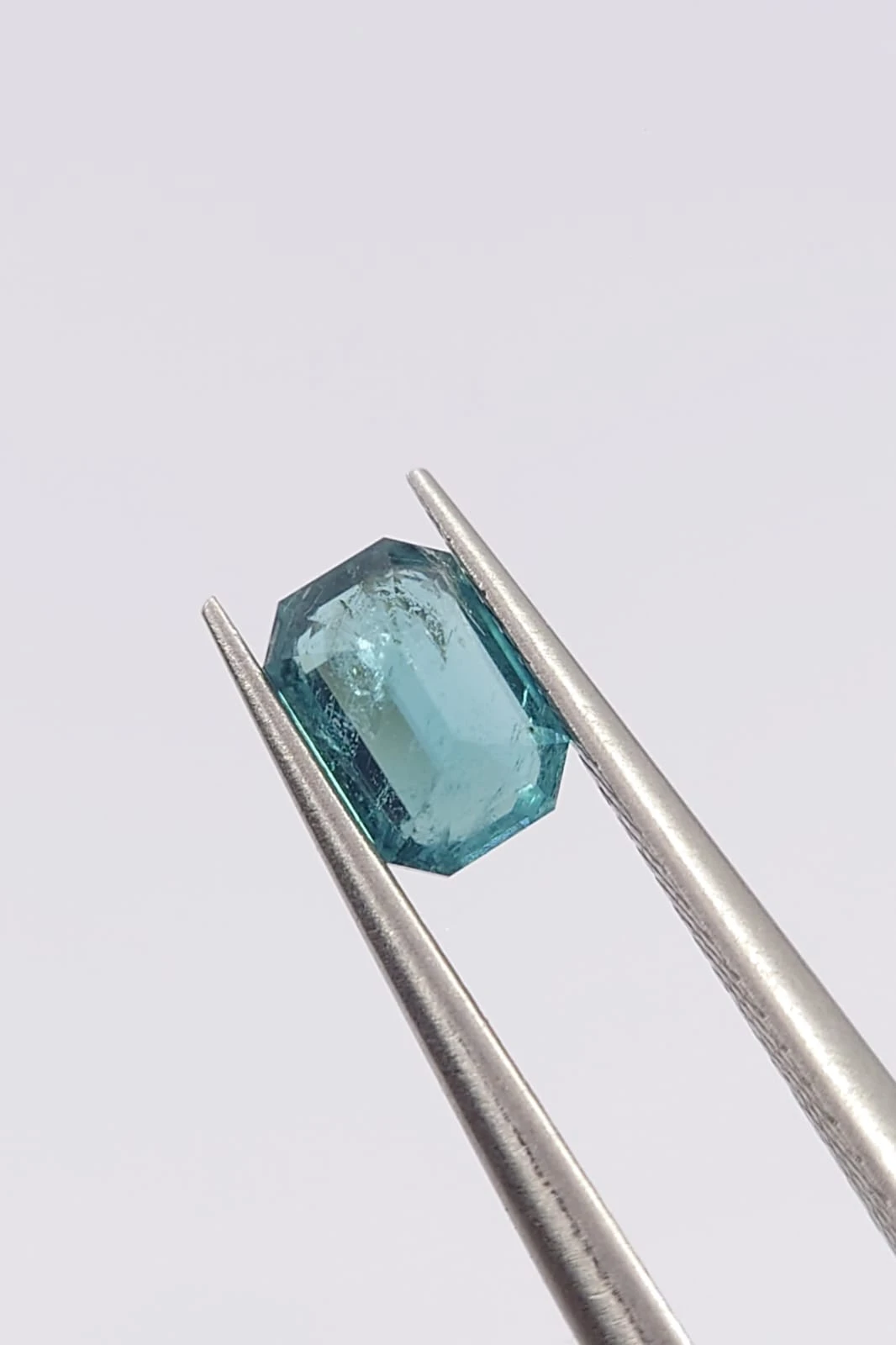 0.60ct Lagoon Green Tourmaline Emerald Cut Loose Gemstone From Afghanistan — view 3